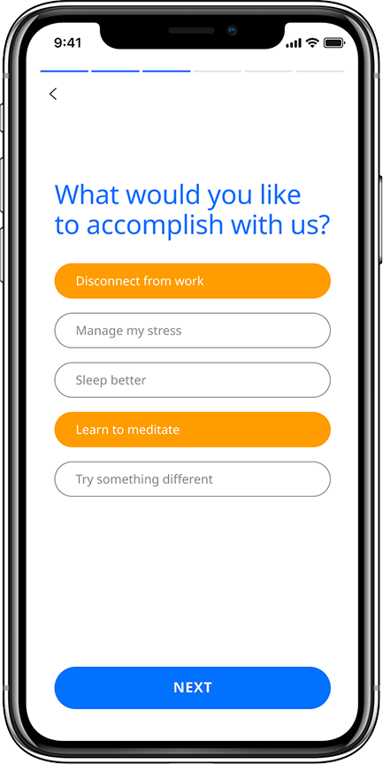 Onboarding Moodease