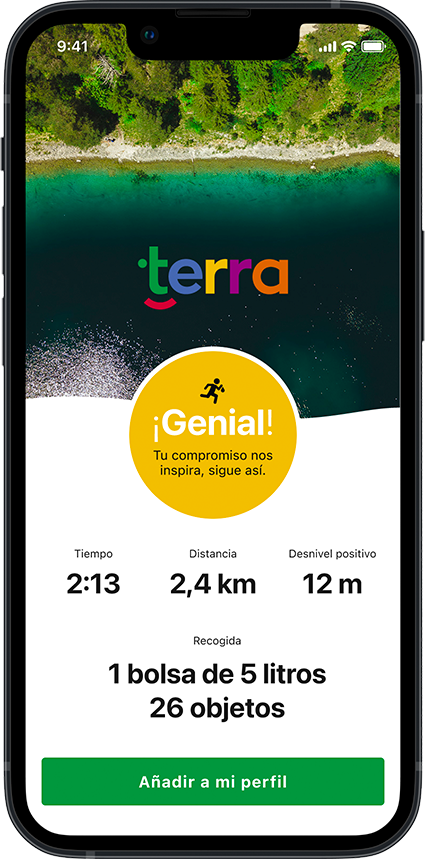 Pantalla recogida Terra