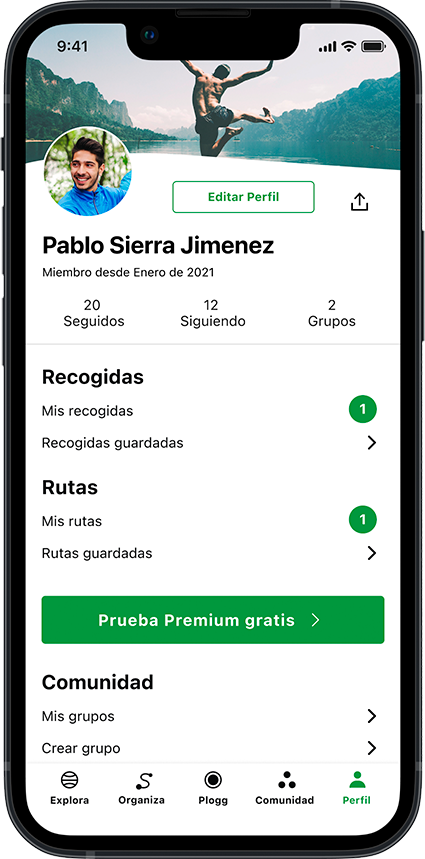Pantalla Perfil Terra