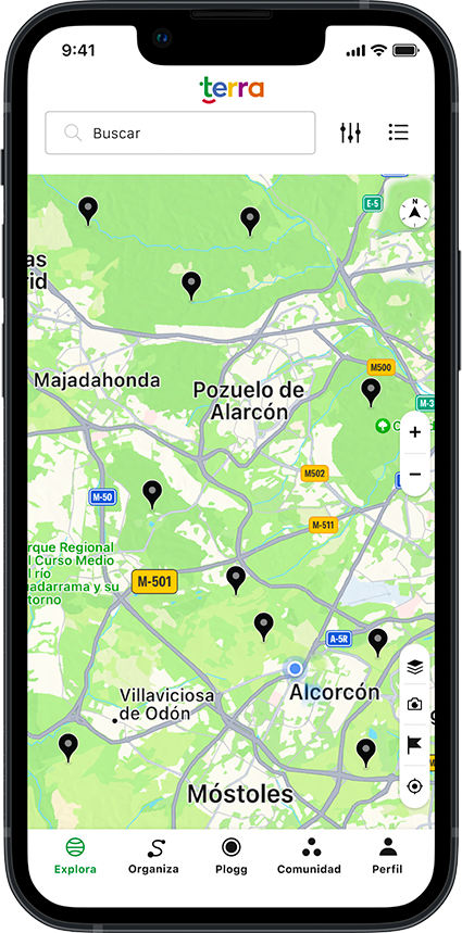 Pantalla puntos negros Terra