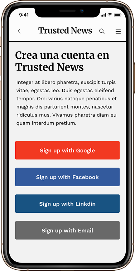 Onboarding Trusted News